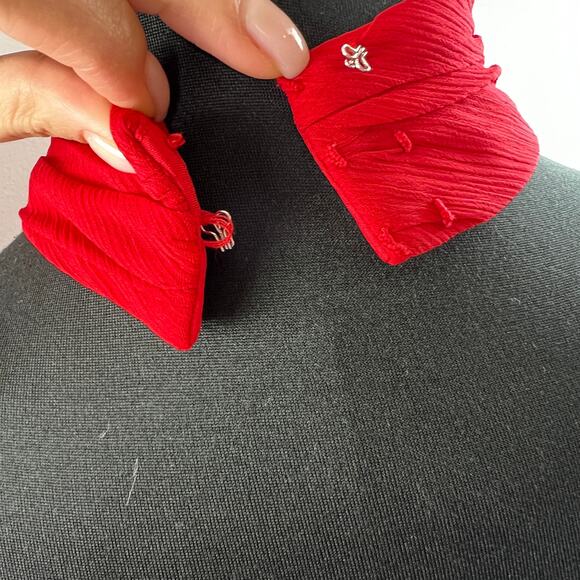 White by Vera Wang Red Evening Gown Sleeveless Choker Neckline Maxi Size 2 - Picture 9 of 9